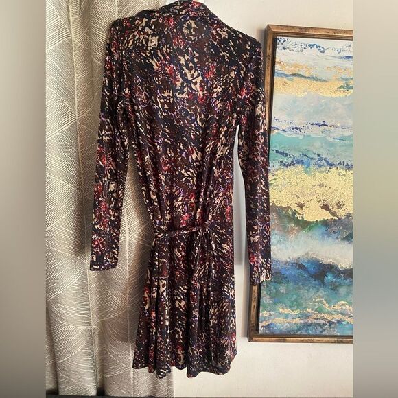 VERTIGO PARIS Women's Dress Size XS Wrap Printed Multicolored  Long Sleeve - Picture 2 of 9
